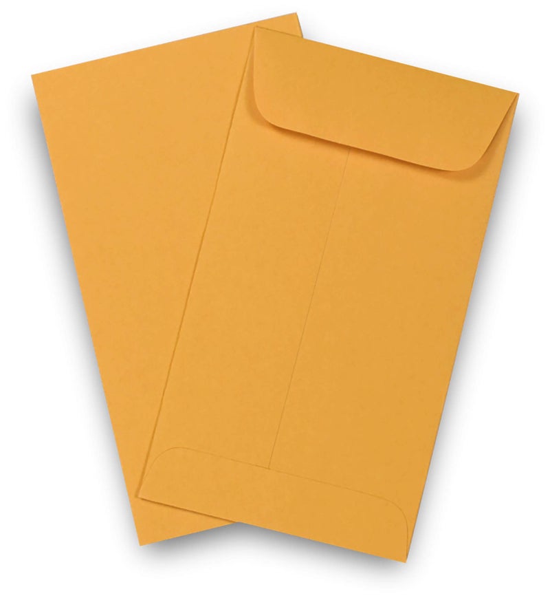 GUARDIAN 500 Guardian #6 Paper Coin Envelopes - Blank Small Envelopes for Coins, Receipts, Stamps, Small Parts Storage, & More â€“ 3-3/8â€ x 6â€ Cash Envelopes â€“ Gummed Flap Gift Card Holder Envelopes - Image 1